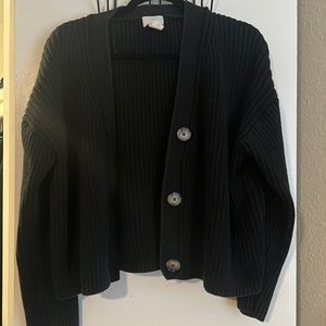 Rib-knit Cardigan